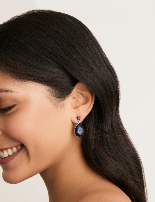 Image of Earrings. Productname: Colette TEARDROP & SQUARE COLOUR EARRING in Print colour by brand - Colette