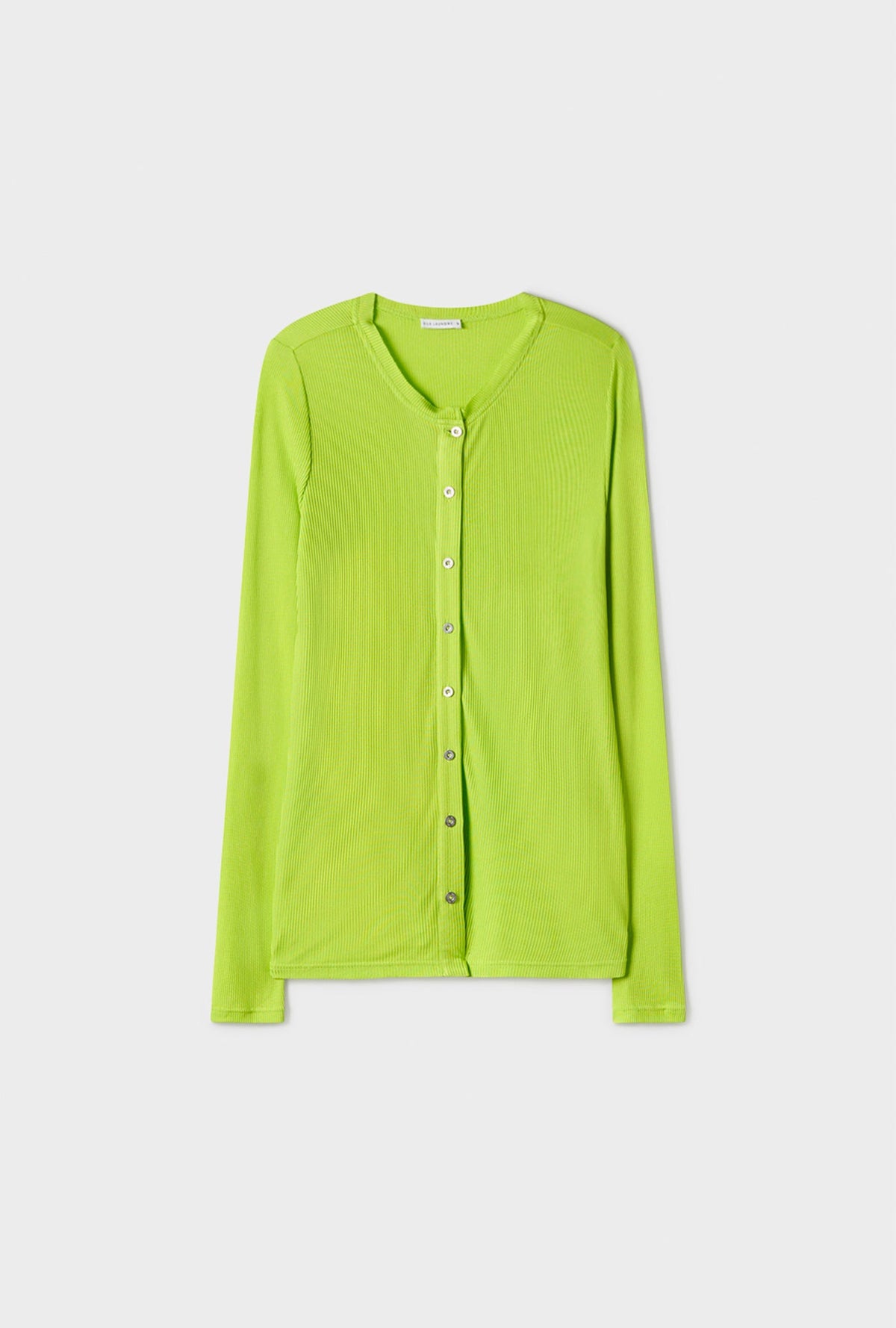 Silk Laundry Ribbed Kia Cardigan (Fern)