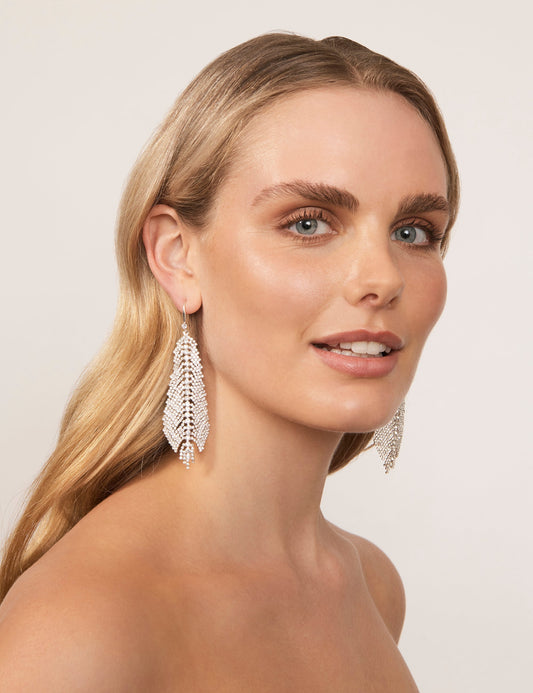 Image of Earrings. Productname: Colette FEATHER STONE STATEMENT EARRING in Print colour by brand - Colette