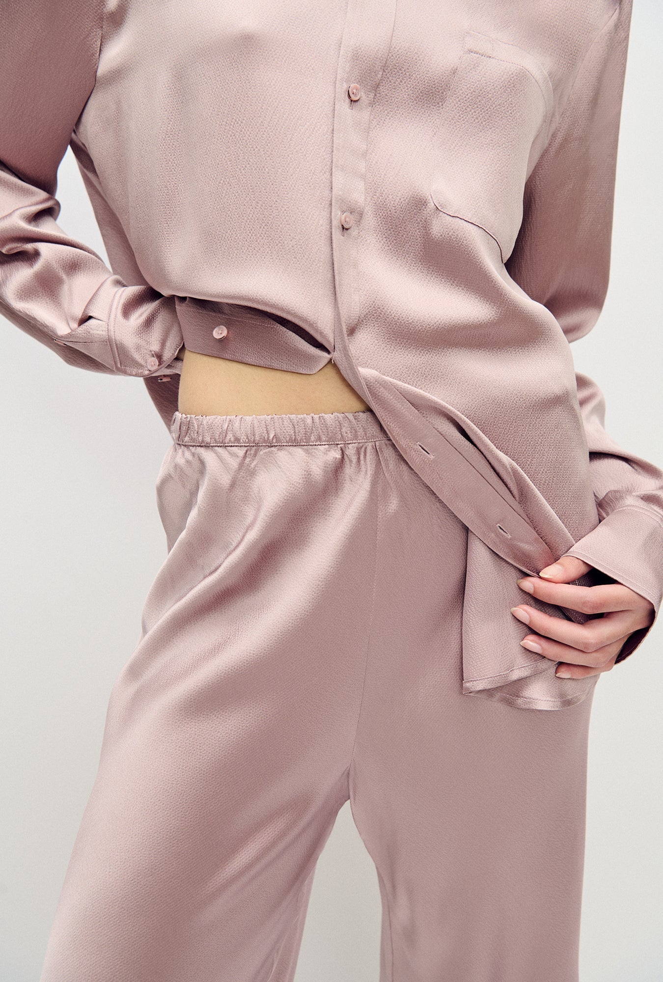 Silk Laundry Hammered Bias Cut Pants (Lasso)