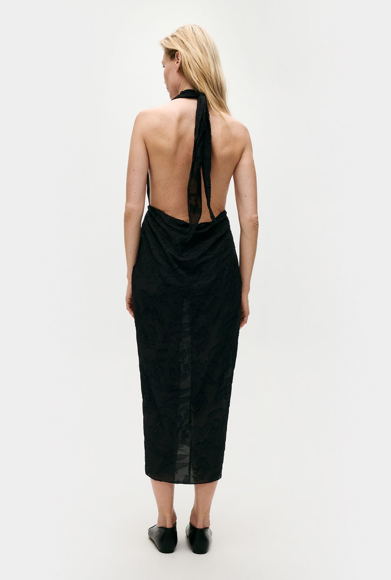 Laundry Clip Silk Wrap Skirt (Tulipa Black)