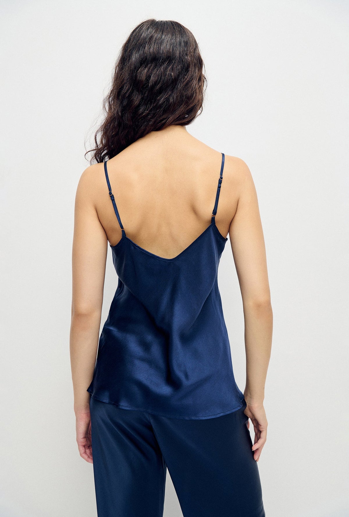 Silk Laundry Bias Cut Cami (Midnight)