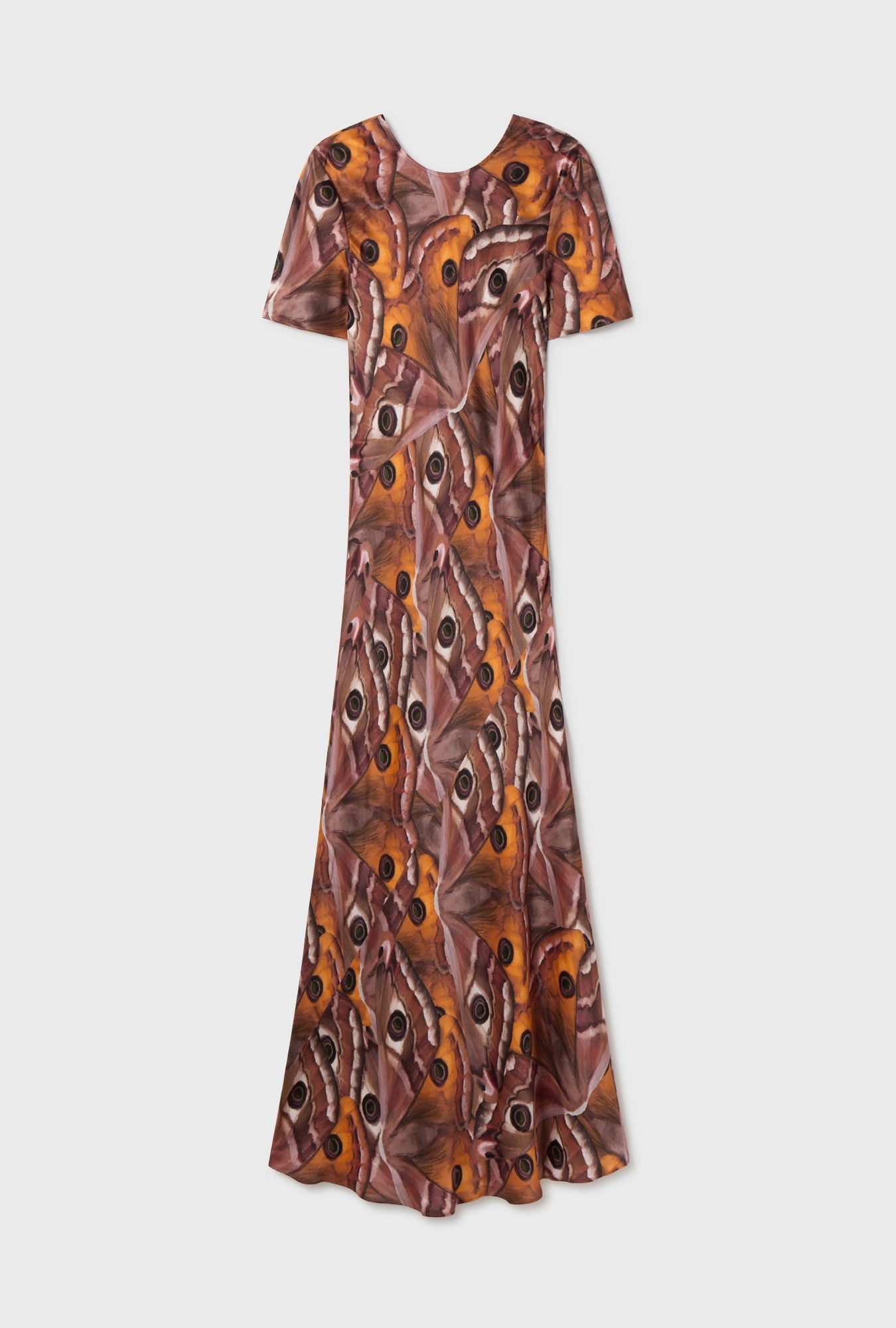 Silk Laundry Short Sleeve Bias Dress (Wingspan)