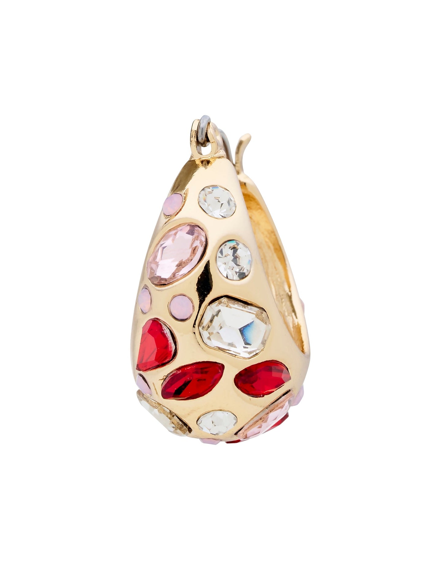 GROUP48 SCARLET CRYSTAL HOOP EARRING (Print)