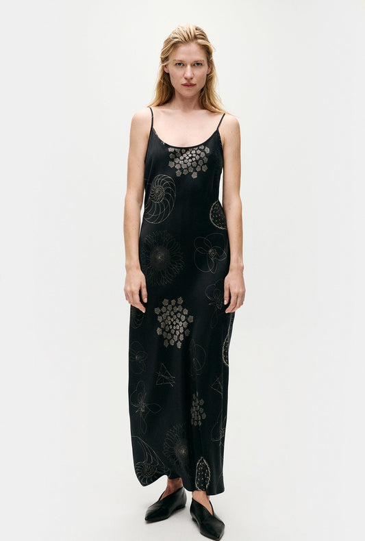 Image of Dresses. Productname: Silk Laundry 1996 Dress in Fibonacci Black colour by brand - Silk Laundry