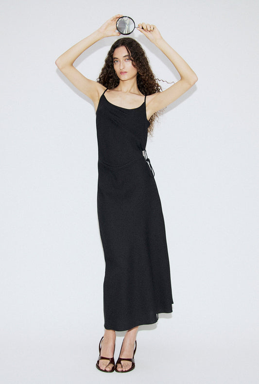 Image of Dresses. Product name - Wool Silk 1996 Dress Black in Black colour by brand - Silk Laundry