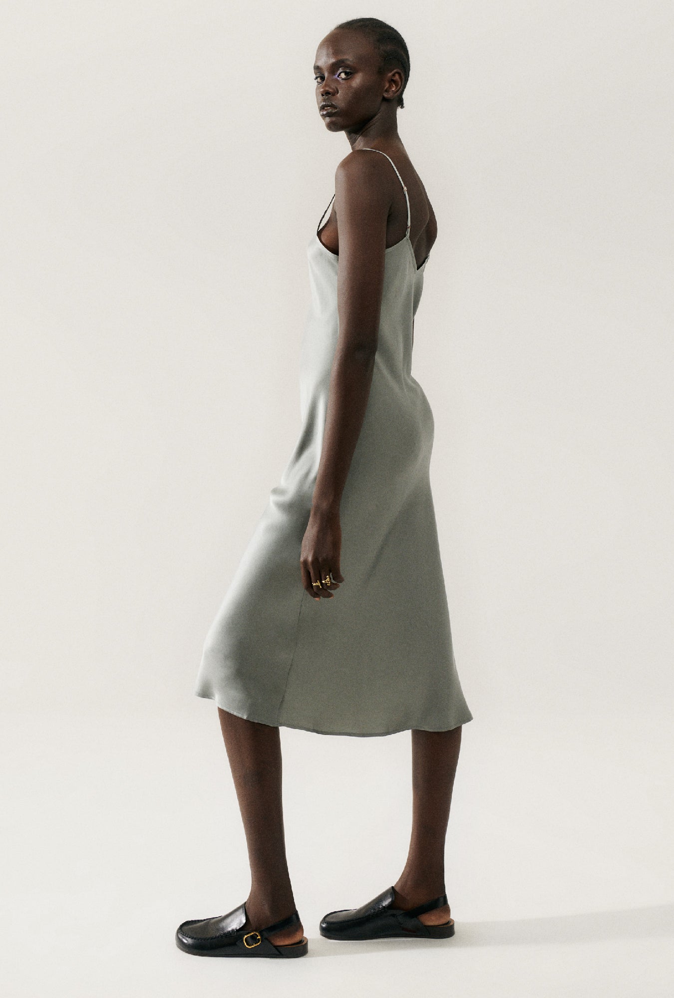 Silk Laundry 90s Slip Dress (Moon)