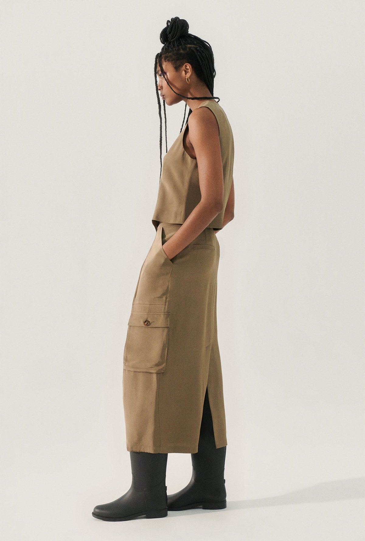 Silk Laundry CDC Long Suit Skirt (Cub)