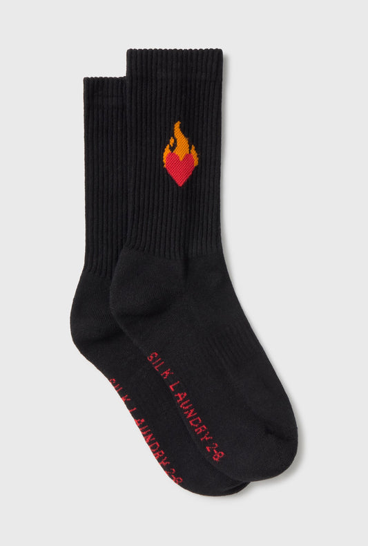 Silk Laundry CREW SOCK DEARLY BELOVED (Dearly Beloved Black)