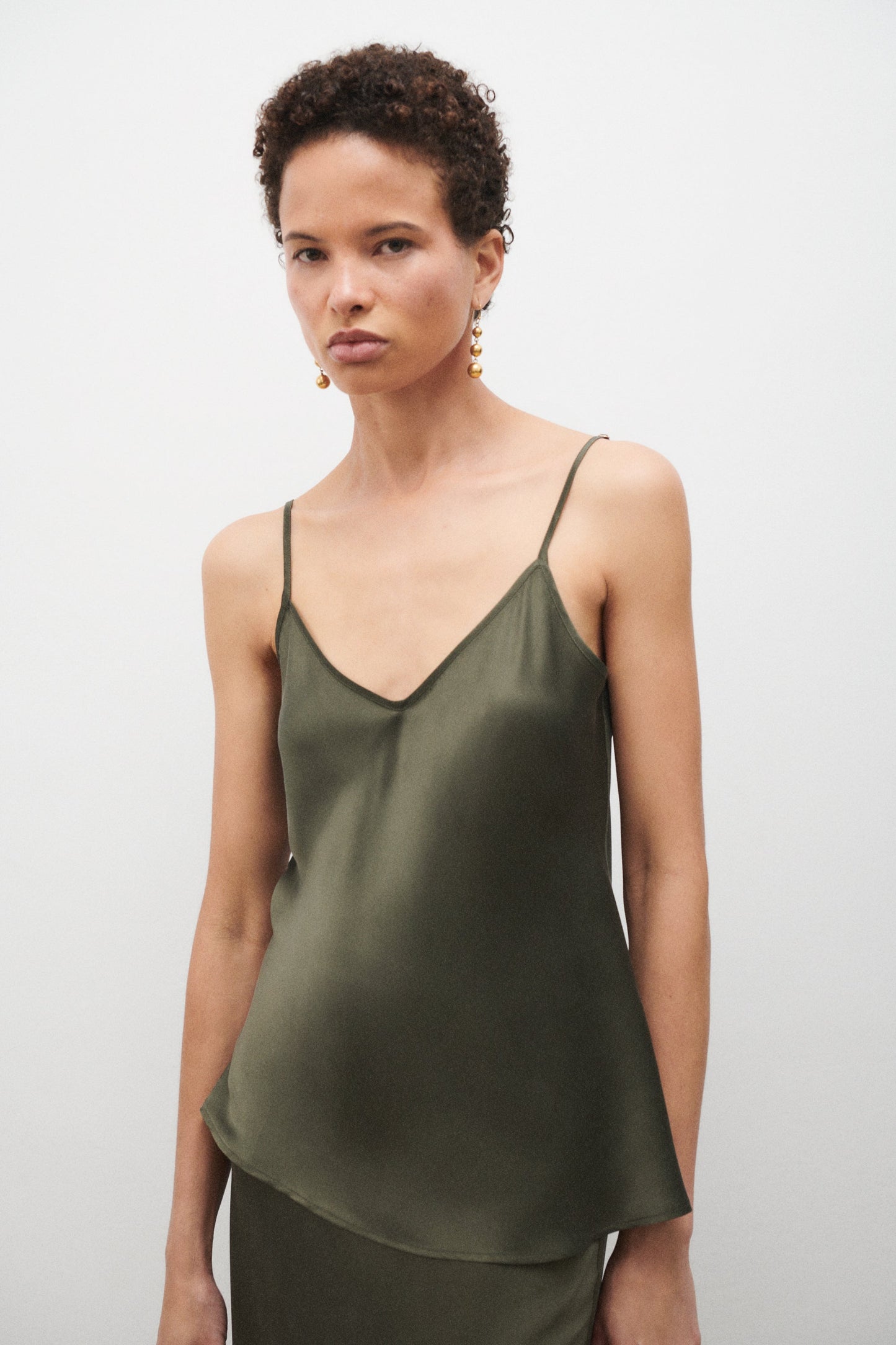 Silk Laundry Bias Cut Cami (Pine)