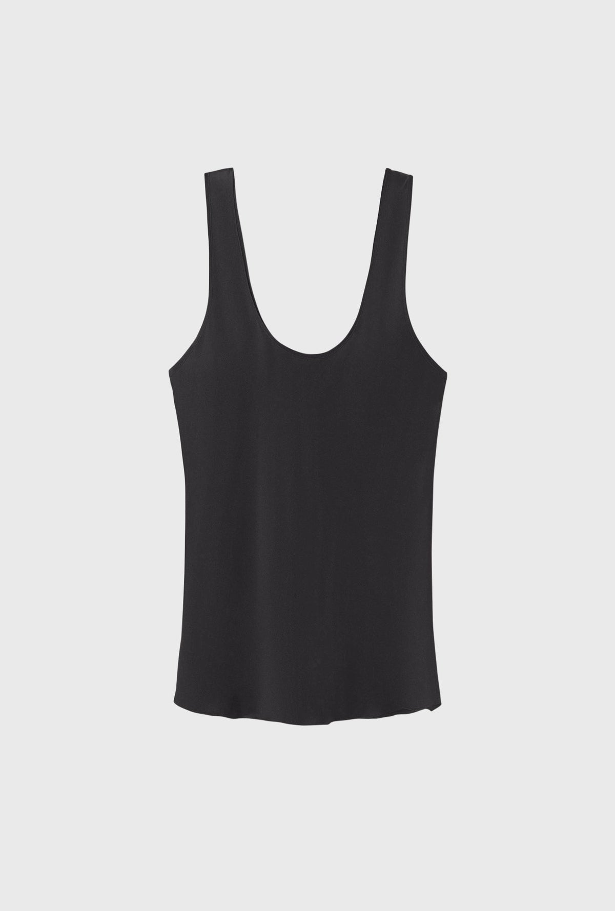 Silk Laundry Scoop Neck Tank (Black)