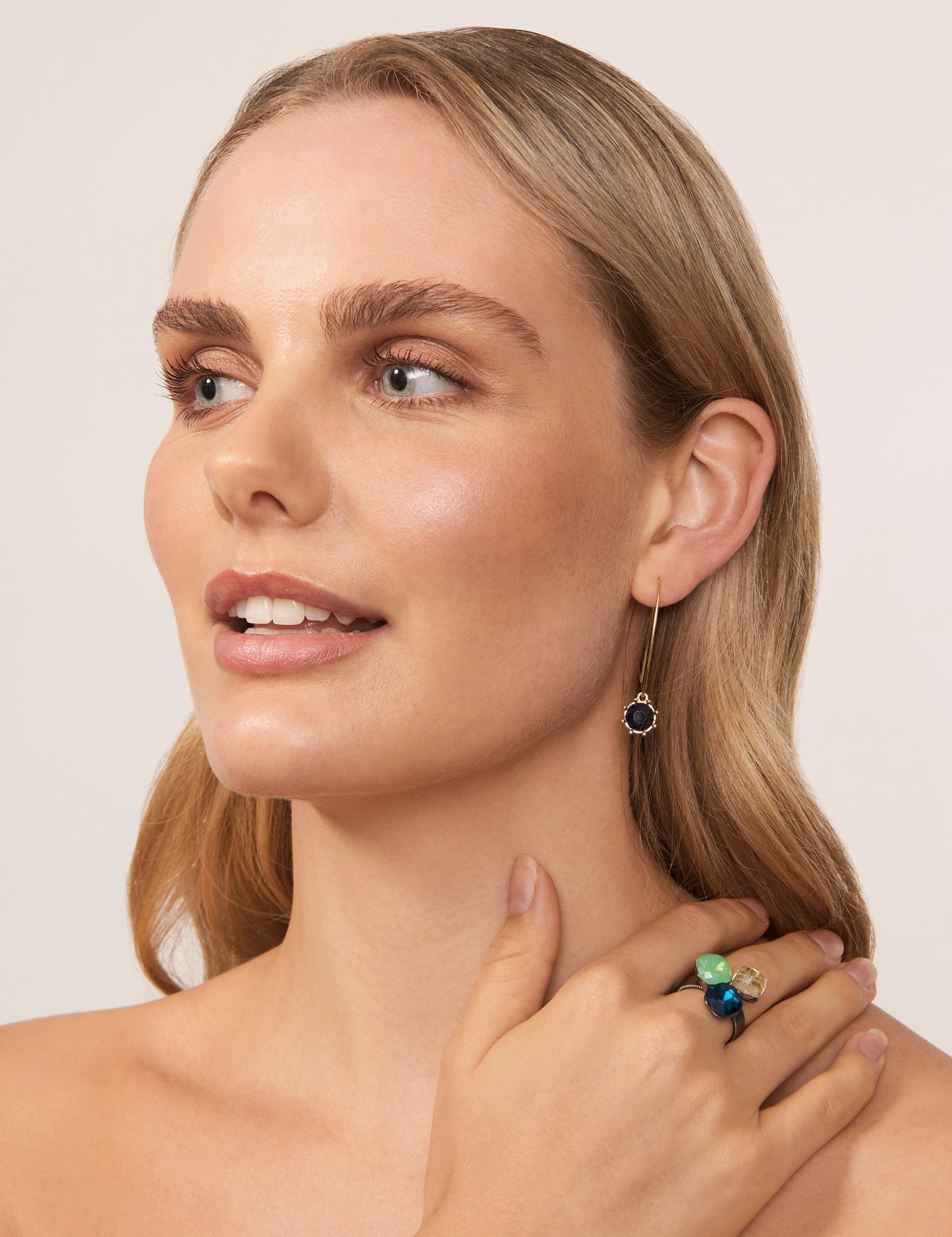 Image of Earrings. Product name - THISTLE FLOWER LONG DROP EARRING in Print colour by brand - GROUP48