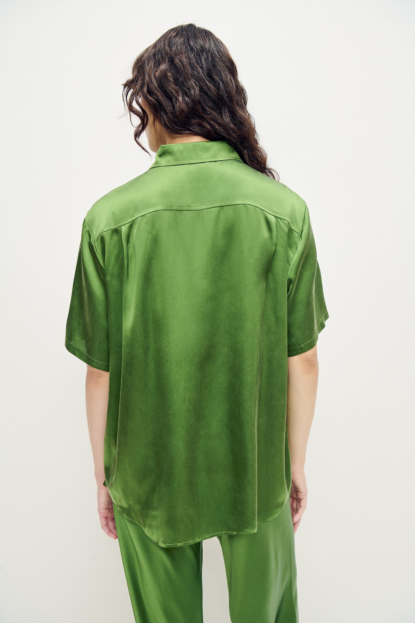Silk Laundry Short Sleeve Boyfriend Shirt (Fields)