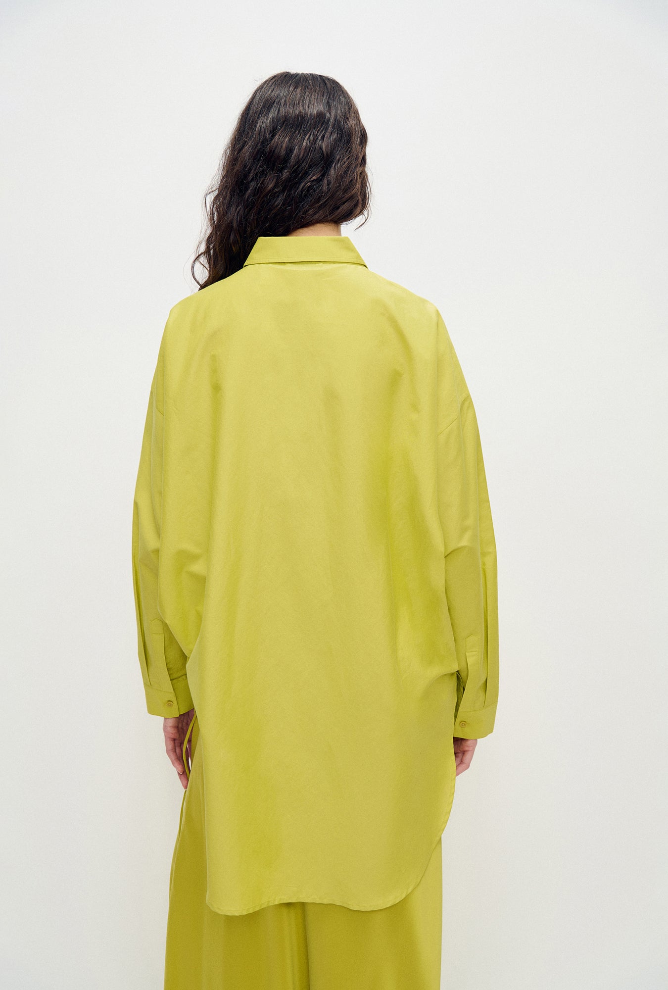 Laundry Cotton Silk Round Shirt (Limelight)
