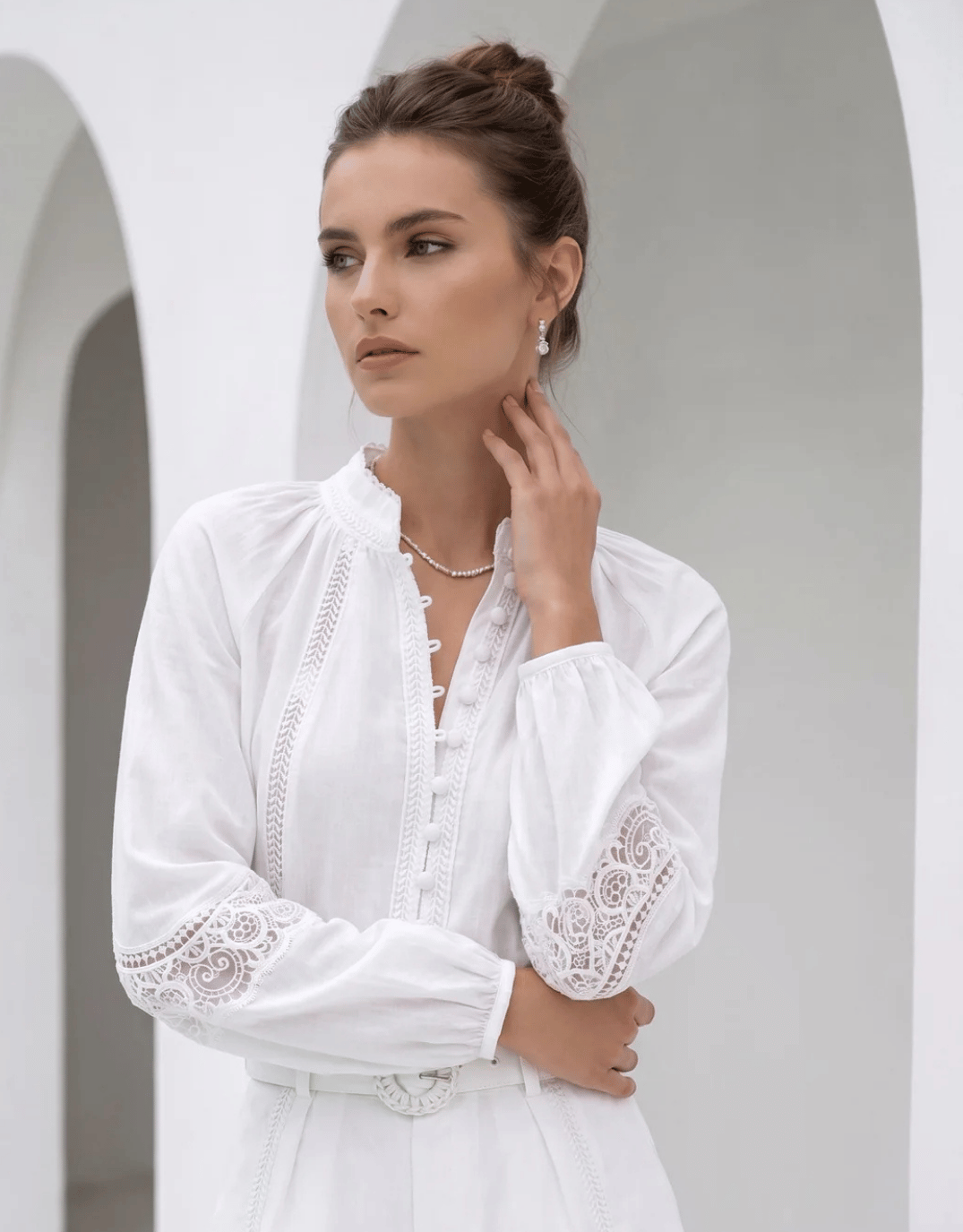 GDS Meissin Linen Blouse (White)
