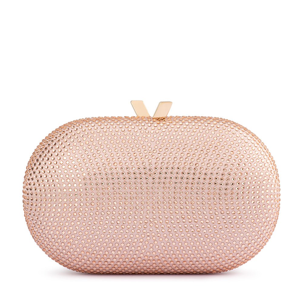 Olga Berg MELANIE Hotfix Clutch (Blush)