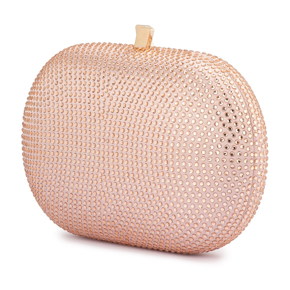 Olga Berg MELANIE Hotfix Clutch (Blush)