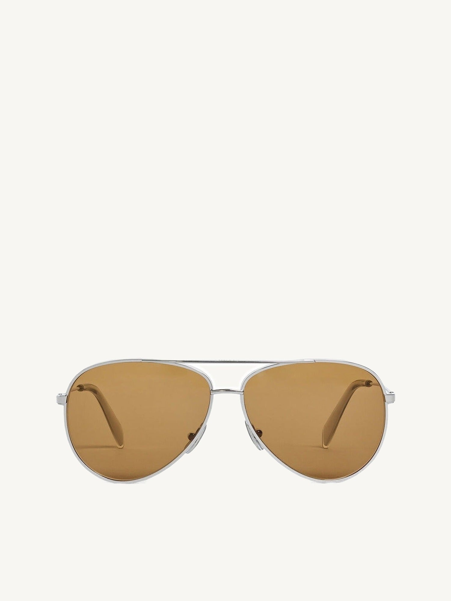 Image of Sunglasses. Product name - Metal Frame 02 Sun in Silver colour by brand - CELINE