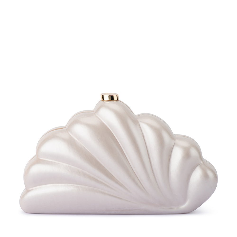 Olga Berg MILLIE Acrylic Clutch (Pearl)