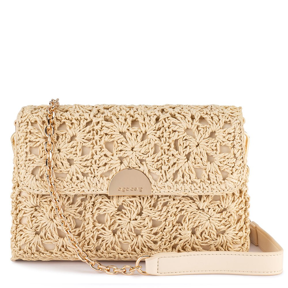 Olga Berg MILLIE Crocheted Shoulder Bag (Natural)