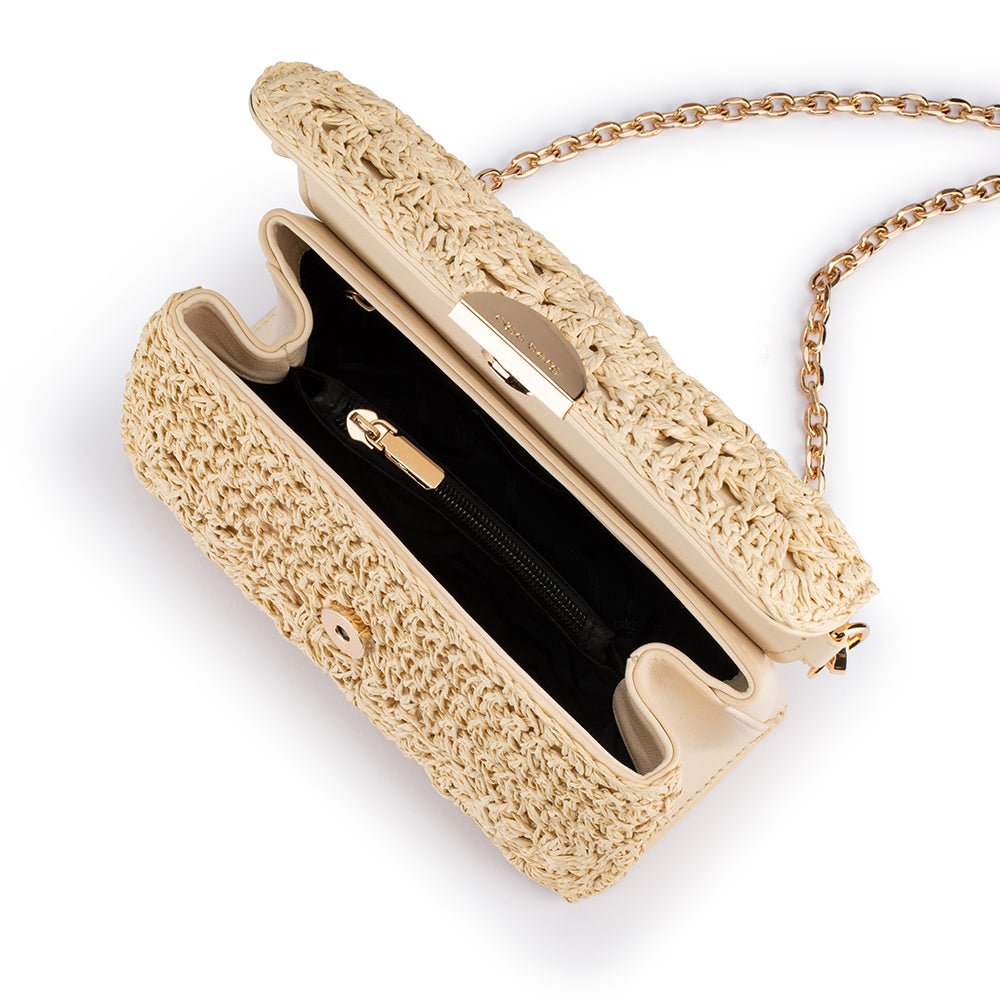 Olga Berg MILLIE Crocheted Shoulder Bag (Natural)