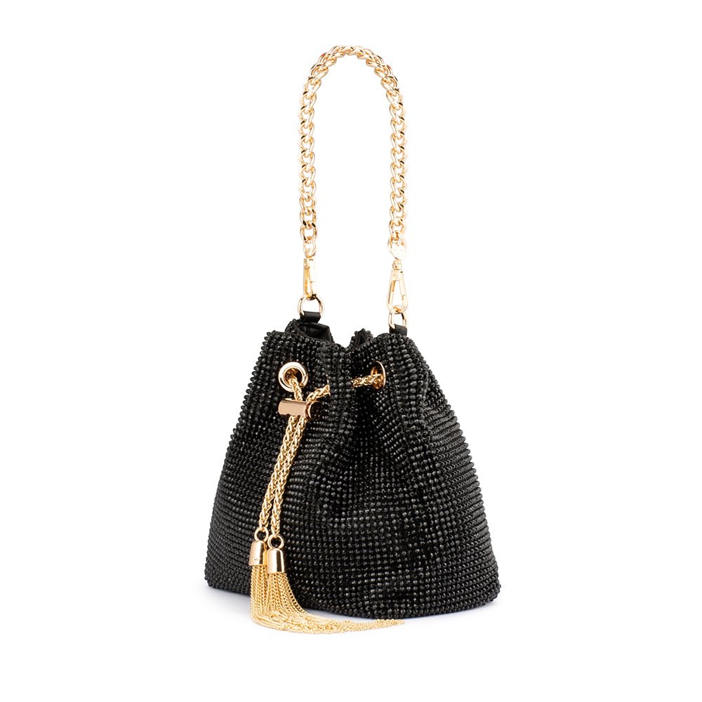 Olga Berg MIRANDA Drawstring Top Handle (Black)