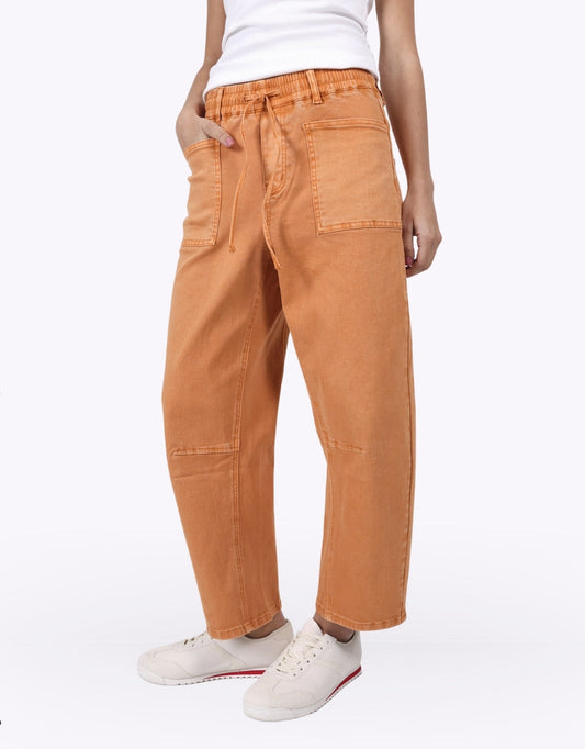 Image of Jeans. Productname: Leo Barrel Jeans - in Ginger colour by brand - Monaco