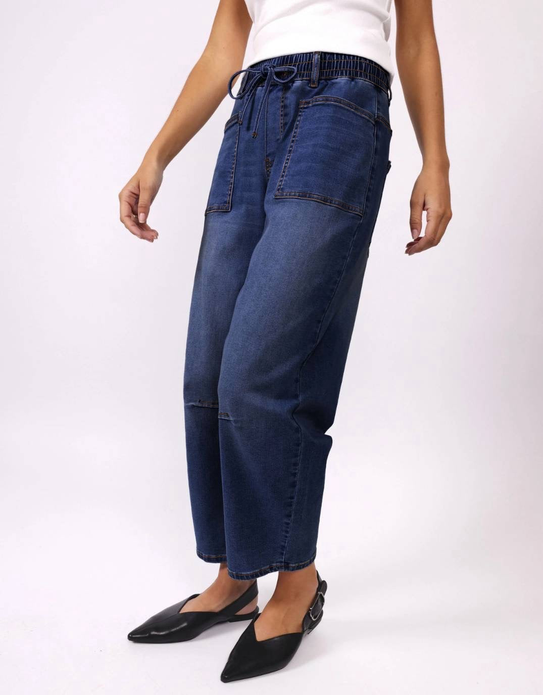Monaco Leo Barrel Jeans (Ink)