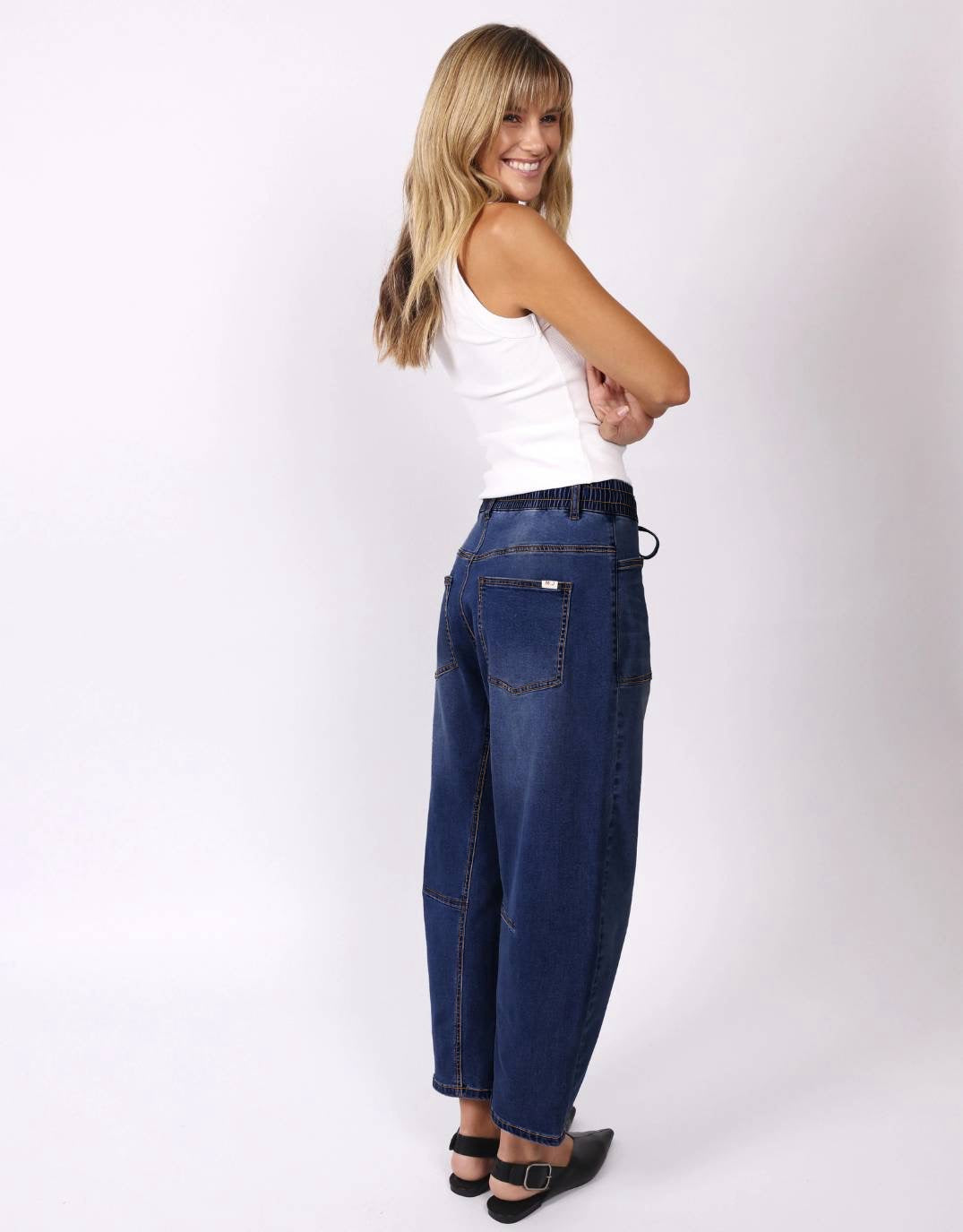 Monaco Leo Barrel Jeans (Ink)