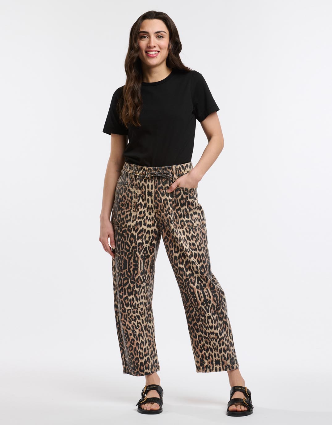 Monaco Leo Barrel Jeans (Leopard Print)