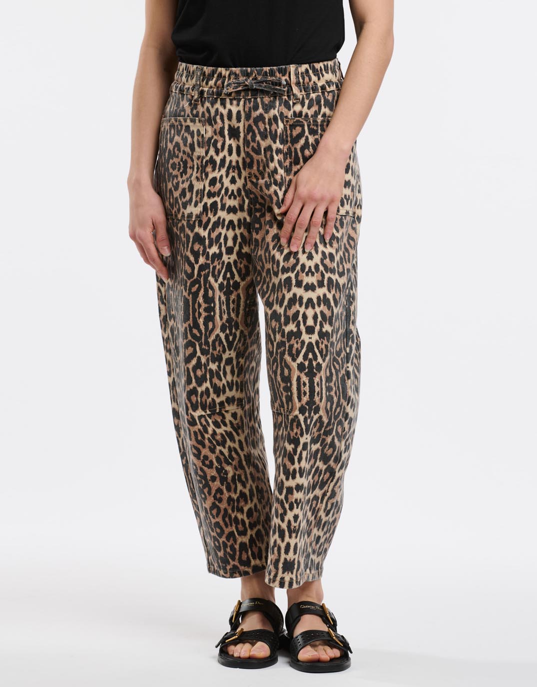 Monaco Leo Barrel Jeans (Leopard Print)