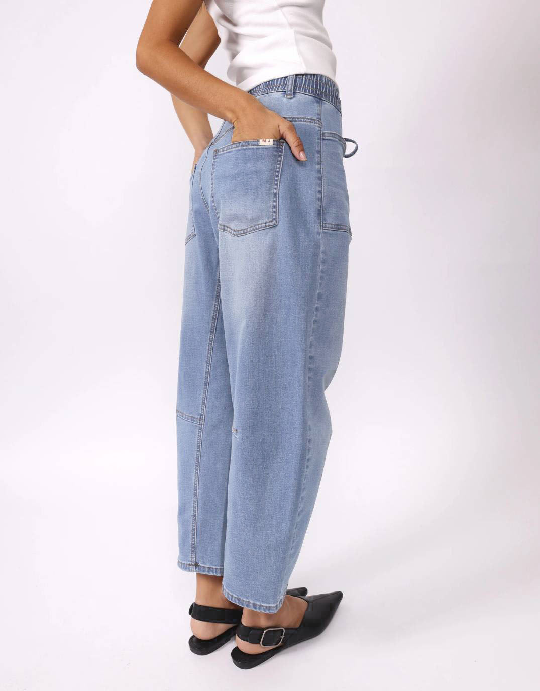 Monaco Leo Barrel Jeans Light Blue Denim (Light Denim)