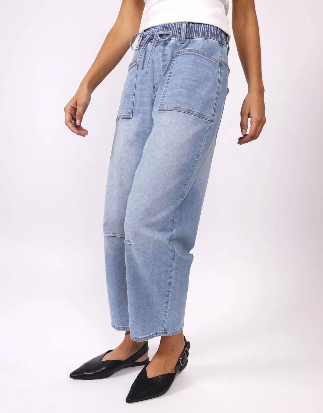 Monaco Leo Barrel Jeans Light Blue Denim (Light Denim)