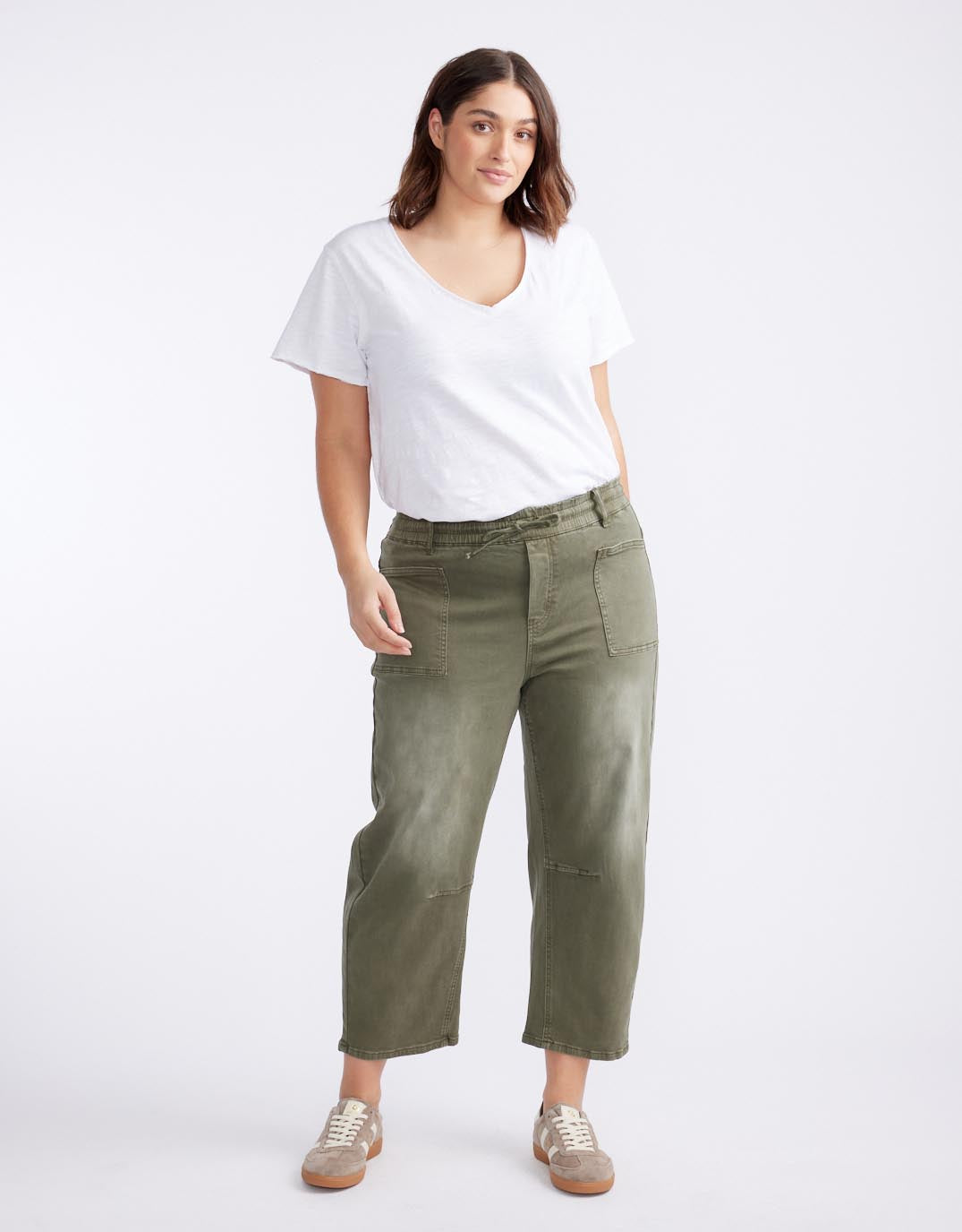 Monaco Leo Barrel Jeans (Khaki)