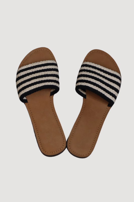 Image of Slippers. Productname: Morocco Slide Black in Black colour by brand - Kabana