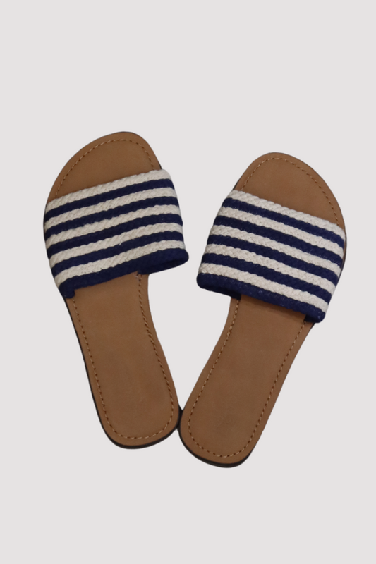Image of Slippers. Productname: Morocco Slide Navy in Navy colour by brand - Kabana