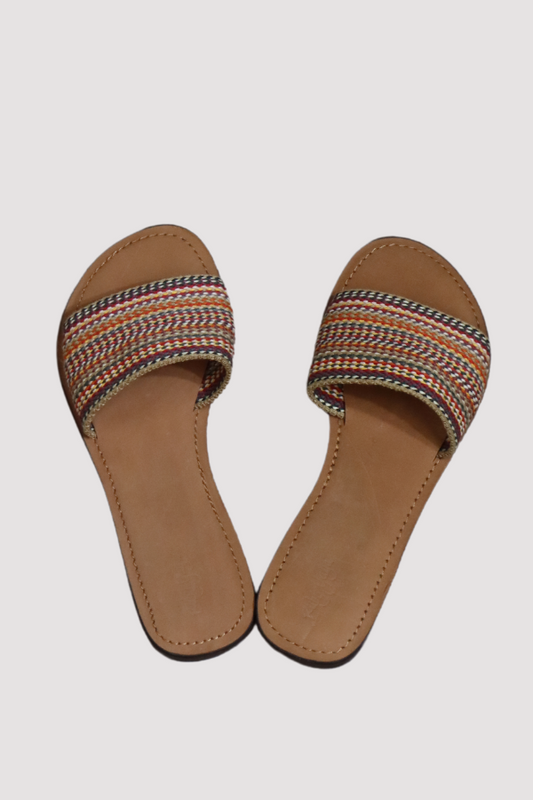Image of Slippers. Productname: Morocco Slide Orange in Orange colour by brand - Kabana