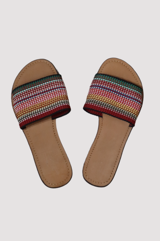 Image of Slippers. Productname: Morocco Slide Red in Red colour by brand - Kabana