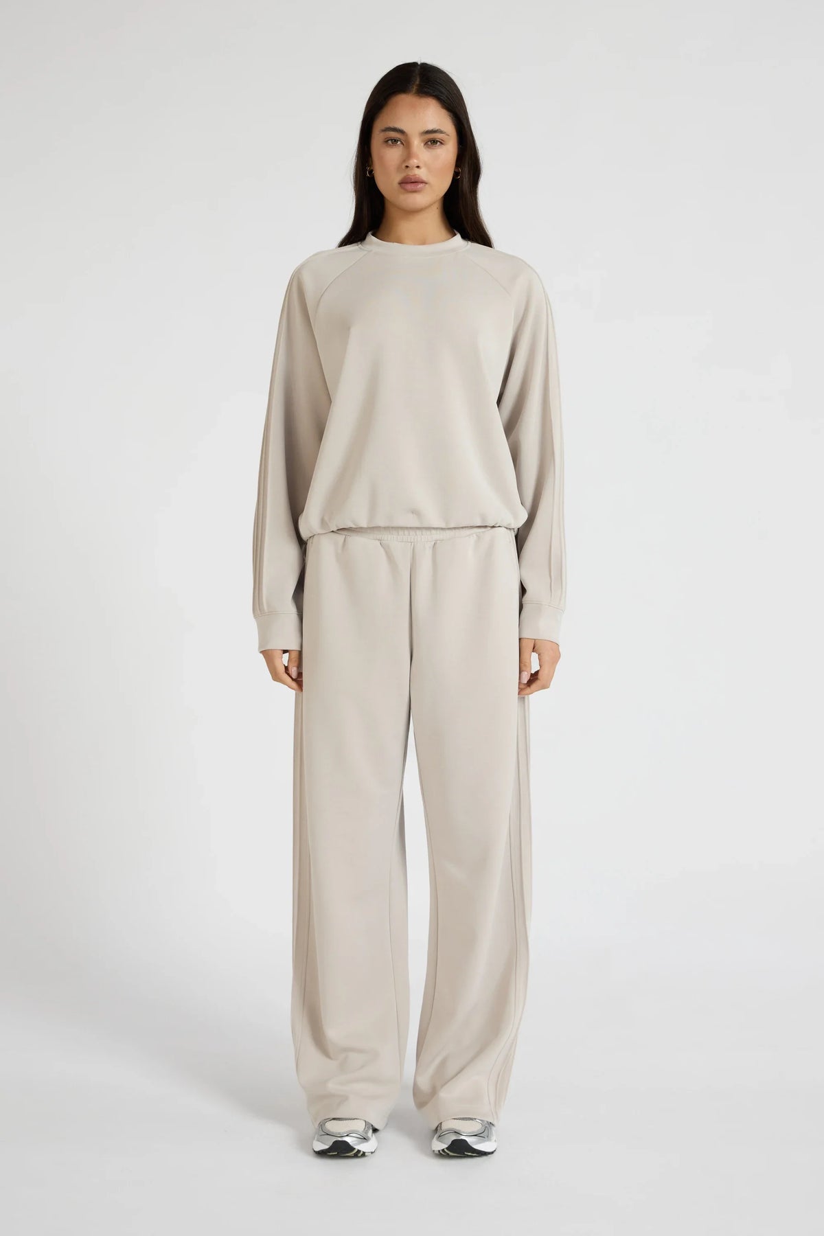 Soft Luxury Raglan Crew Jumper (Stone)