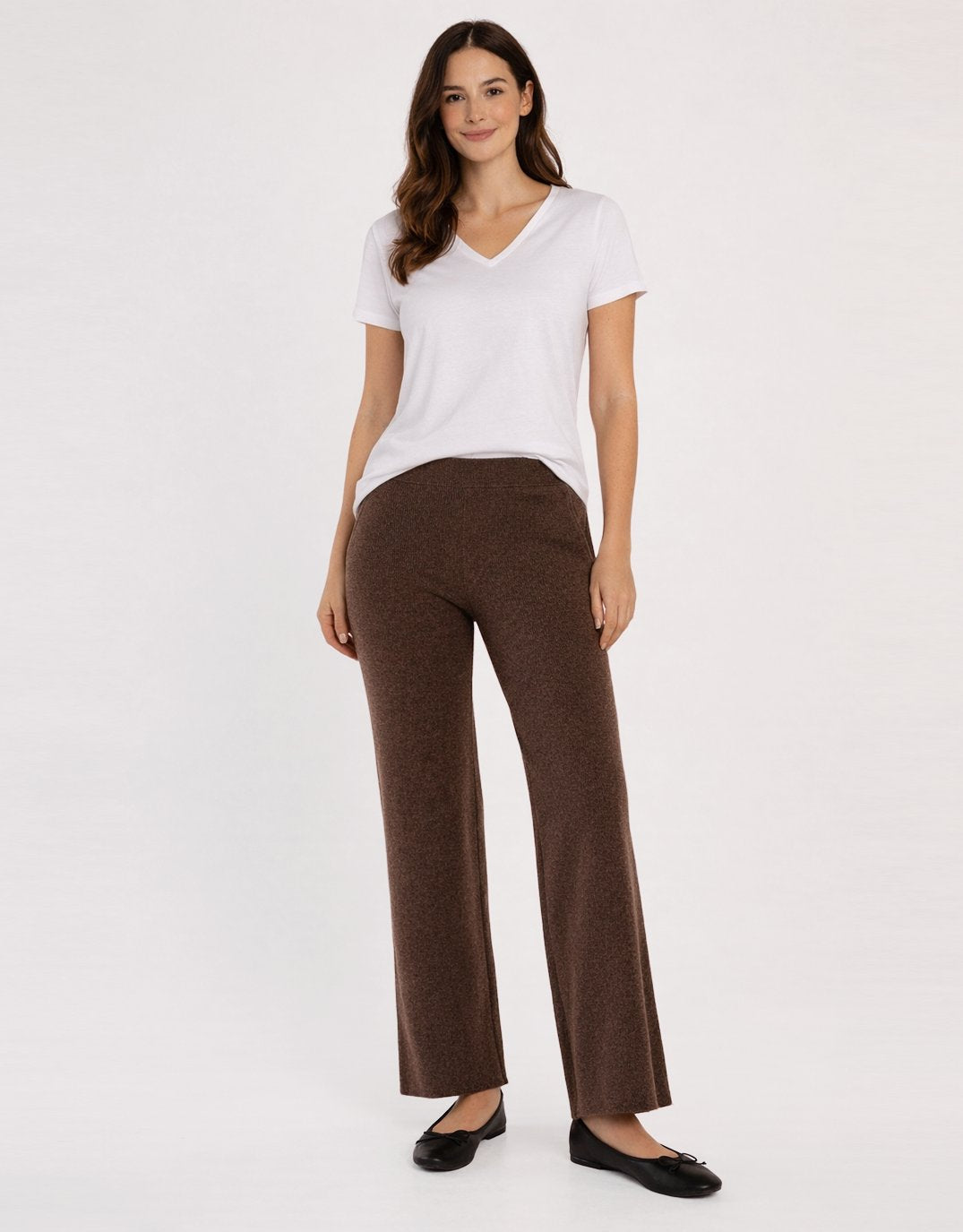 Betty Basics Nash Knit Pant (Espresso Brown)