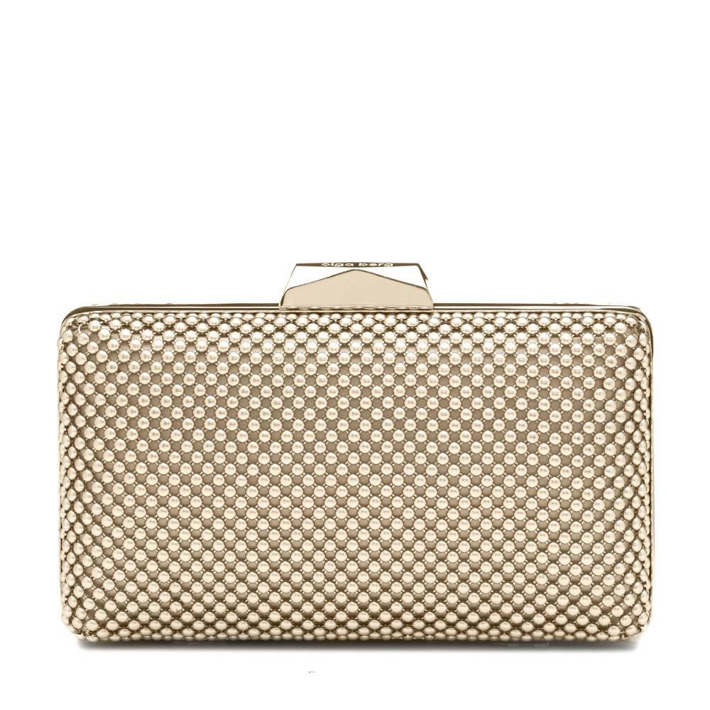 Olga Berg NATASHA Ball Mesh Clutch (Gold)