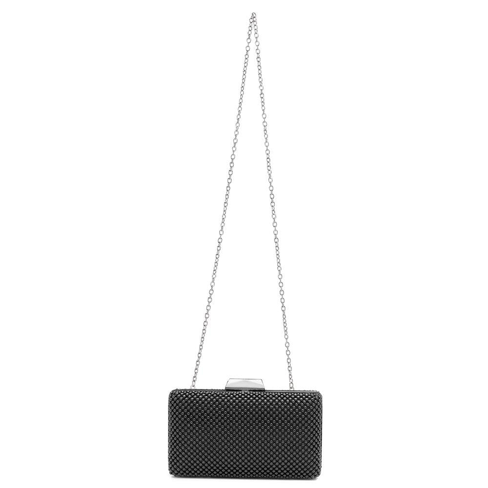 Olga Berg NATASHA Ball Mesh Clutch (Black)