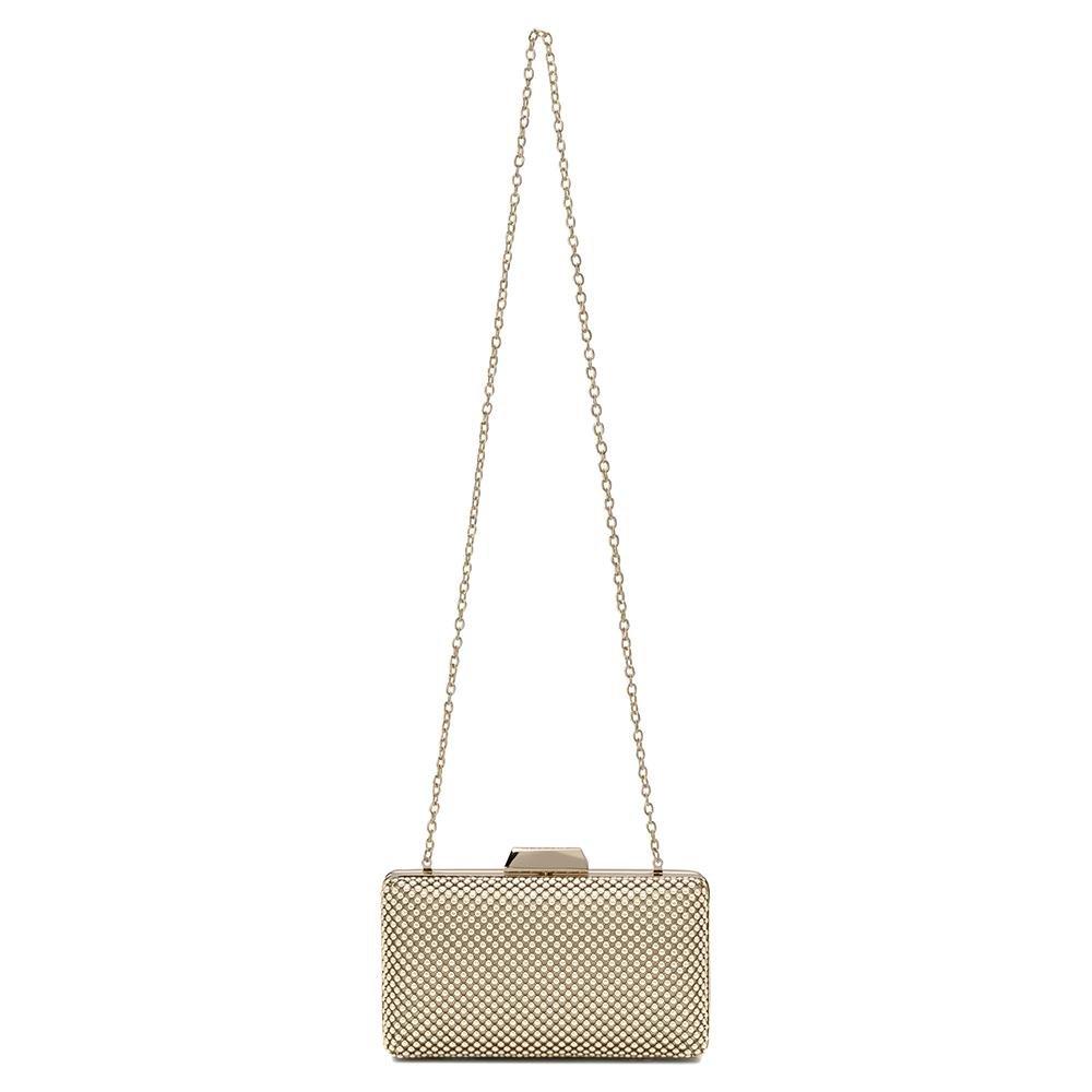 Olga Berg NATASHA Ball Mesh Clutch (Gold)