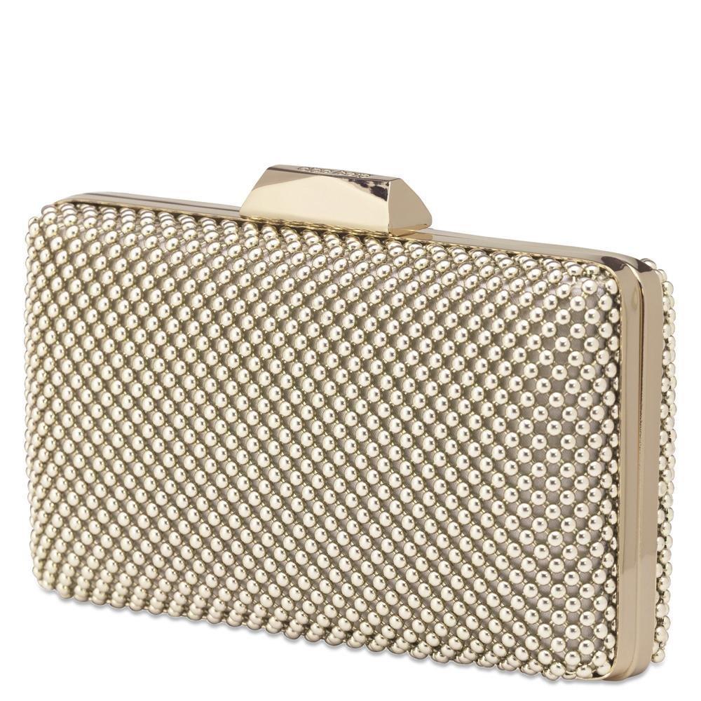 Olga Berg NATASHA Ball Mesh Clutch (Gold)