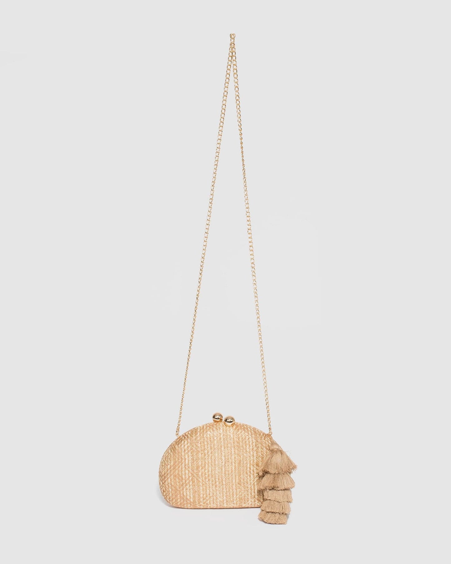 Colette by Colette Hayman Jade Hardcase Tassel Clutch Bag (Natural)