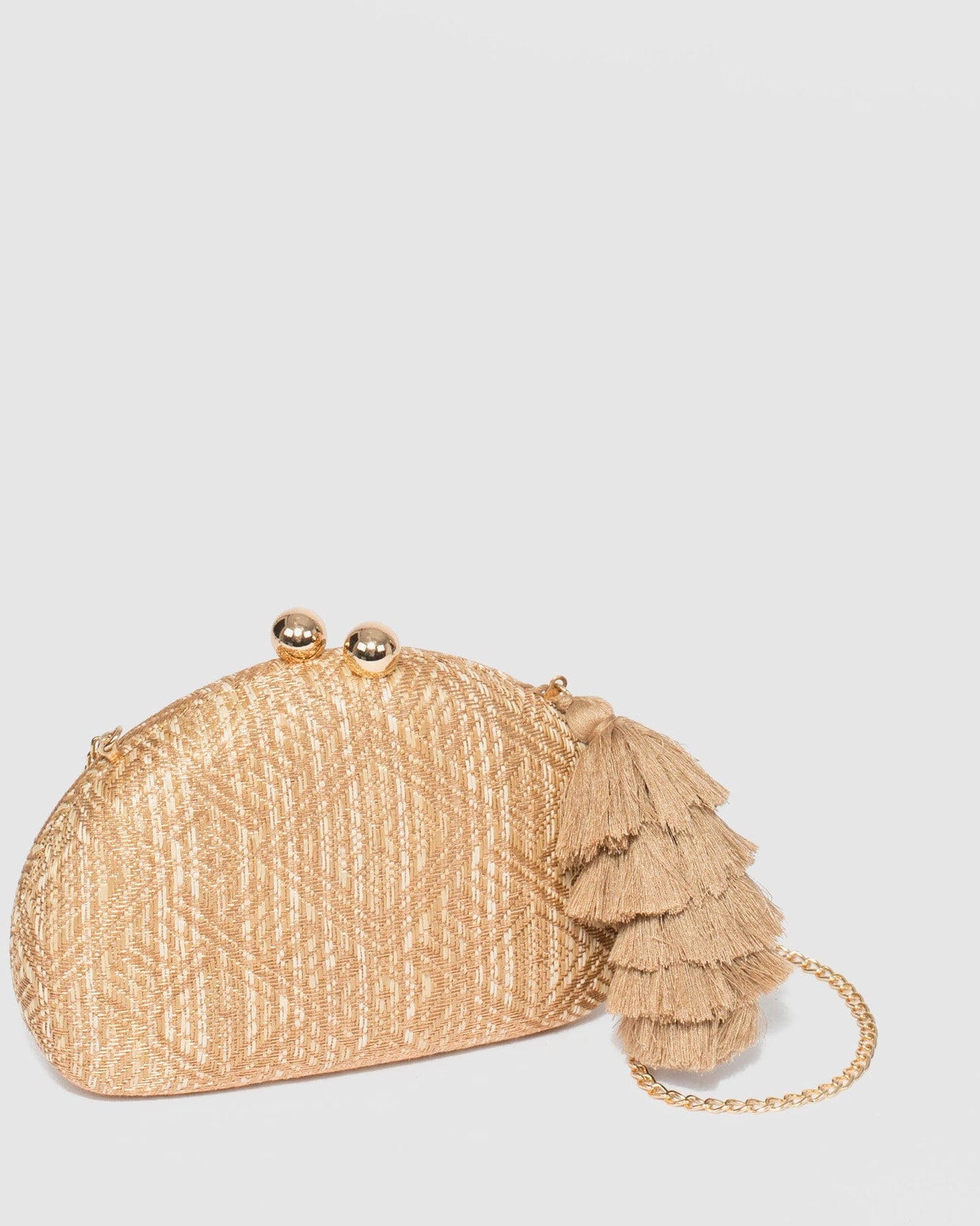Colette by Colette Hayman Jade Hardcase Tassel Clutch Bag (Natural)