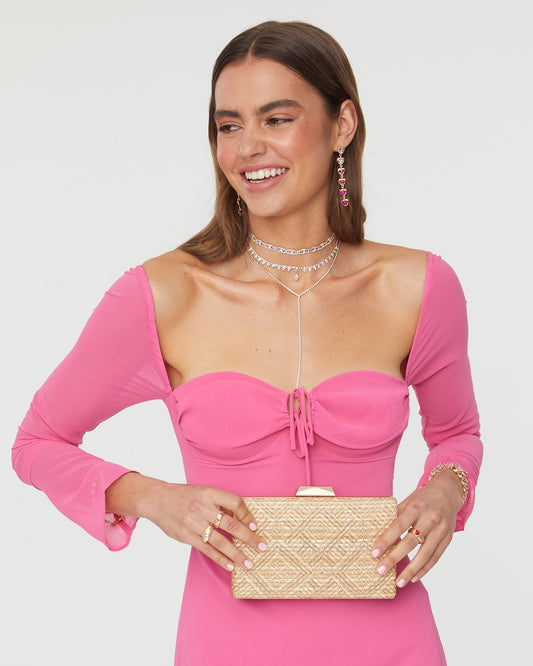 Image of Clutch Bags. Productname: Colette Natural Julia Hardcase Clutch Bag in Natural colour by brand - Colette