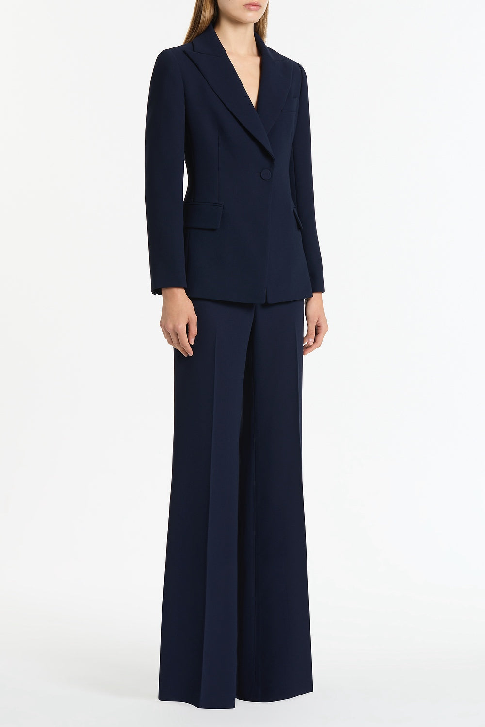 Carla Zampatti Crepe Classic Jacket (Navy)