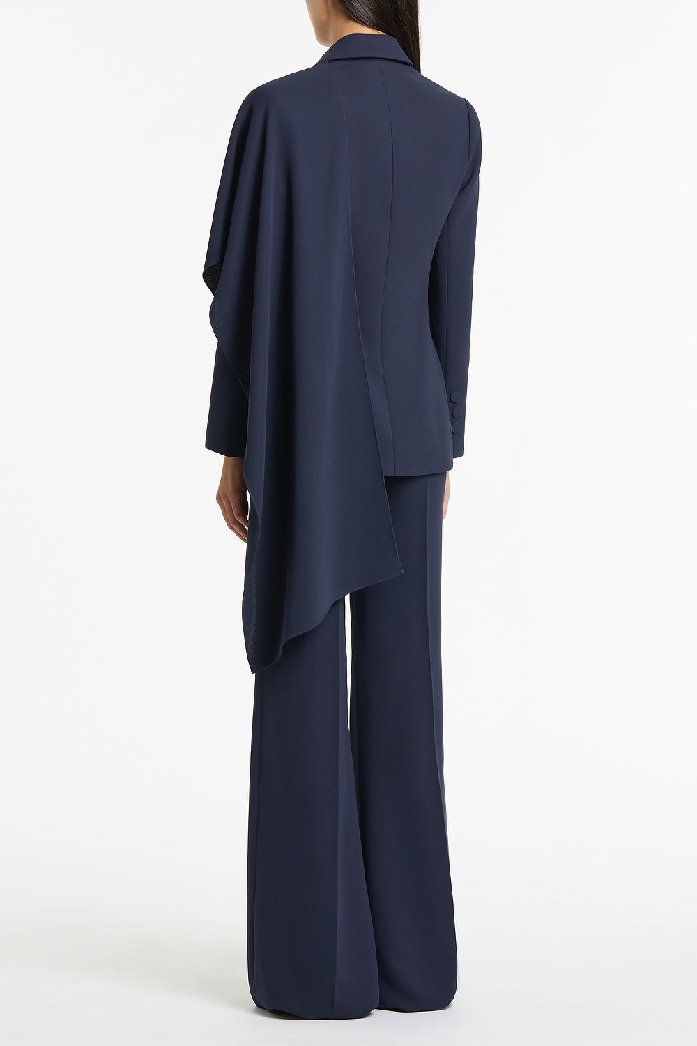Carla Zampatti Crepe Scarf Jacket (Navy)