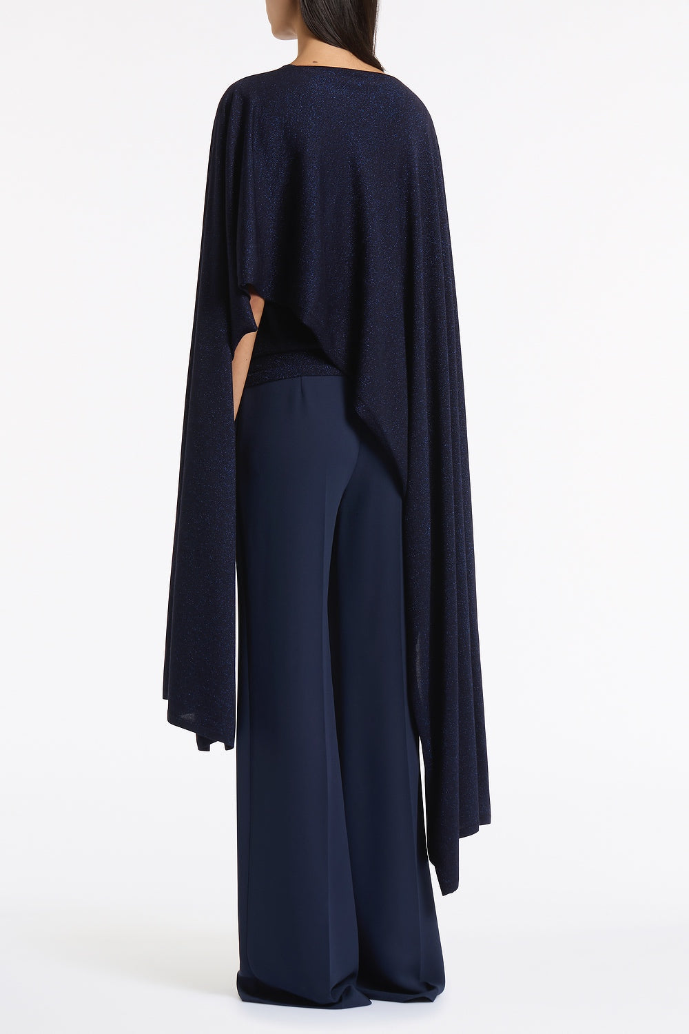 Carla Zampatti Metallic Knit Wrap (Navy)